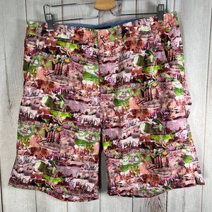 Peter Millar Pick Stitch Travel Swim Trunks Board Shorts Surfing Size L